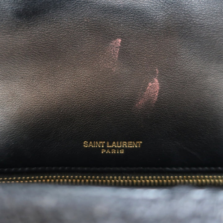 Saint Laurent Niki Medium Quilted Boucle Tweed Crossbody Bag Black