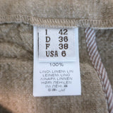 Brunello Cucinelli Pleated Linen High-Rise Pants Beige Size US 6