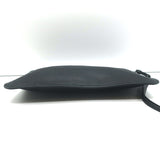 Christian Dior Wristlet Pouch Black Leather Small Flat Clutch