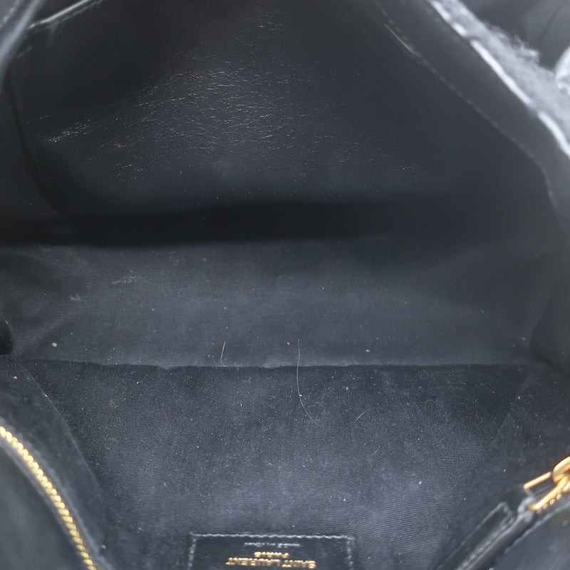 Saint Laurent Niki Medium Quilted Boucle Tweed Crossbody Bag Black