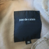 Pas de Calais Button-Front Jacket Tan Linen Size 36