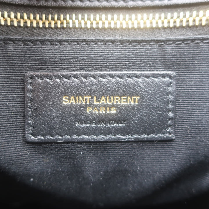 Saint Laurent Niki Medium Quilted Boucle Tweed Crossbody Bag Black