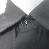 Christian Dior Short Sleeve Button Down Blouse Black Cotton Size US 4