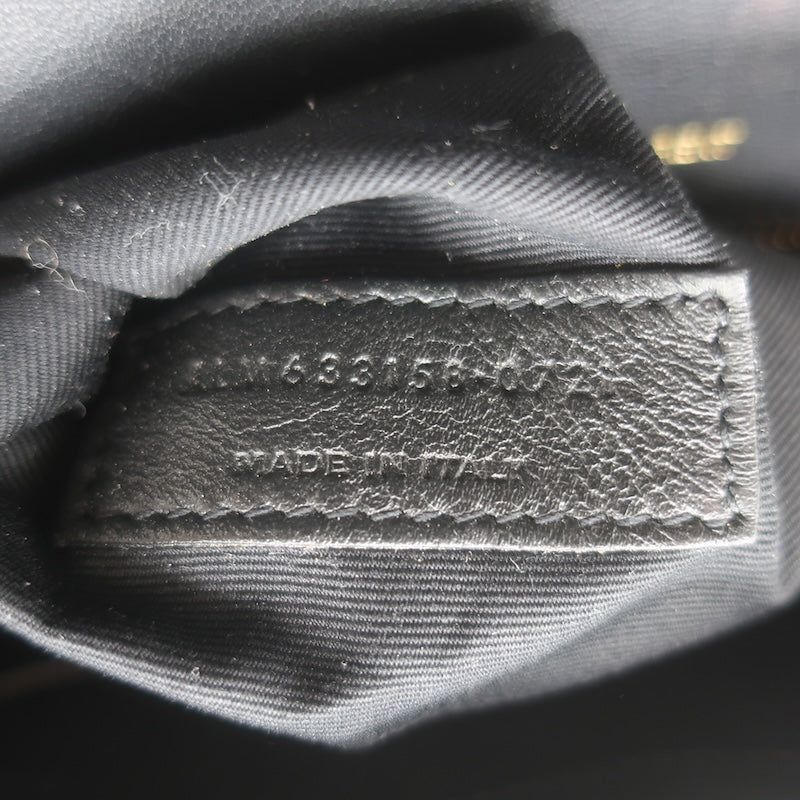 Saint Laurent Niki Medium Quilted Boucle Tweed Crossbody Bag Black