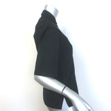 Christian Dior Short Sleeve Button Down Blouse Black Cotton Size US 4