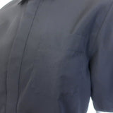 Christian Dior Short Sleeve Button Down Blouse Black Cotton Size US 4