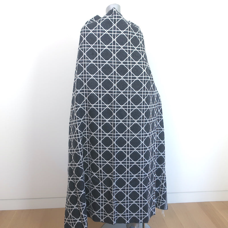 Christian Dior Cashmere Macrocannage Throw Blanket Ivory/Black NEW