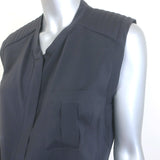 Brunello Cucinelli Drawstring Jumpsuit Charcoal Stretch Silk Size Medium
