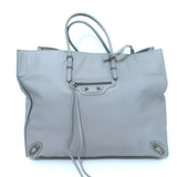 Balenciaga Papier A4 Large Tote Bag Light Blue Leather