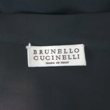 Brunello Cucinelli Drawstring Jumpsuit Charcoal Stretch Silk Size Medium