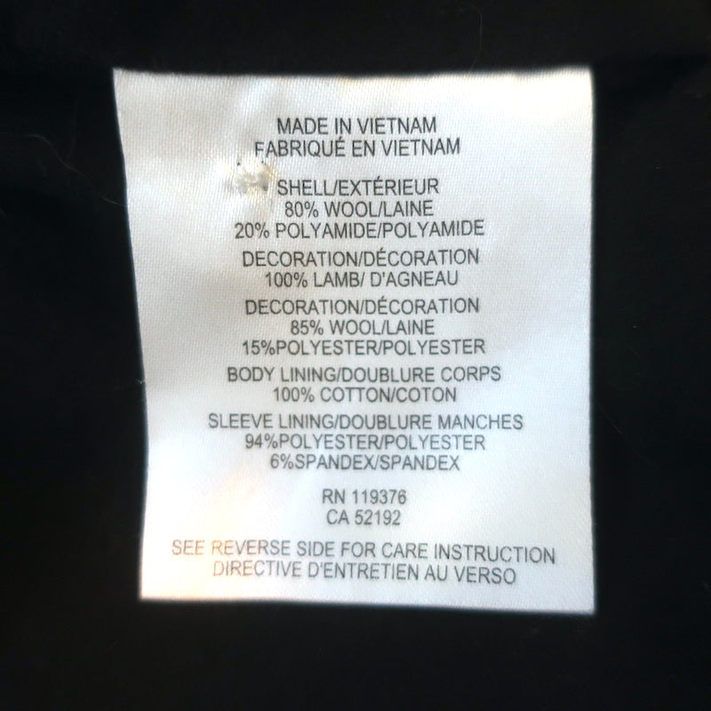 Helmut Lang Radar Double-Zip Jacket Black Felt &amp; Lamb Leather Size Petite