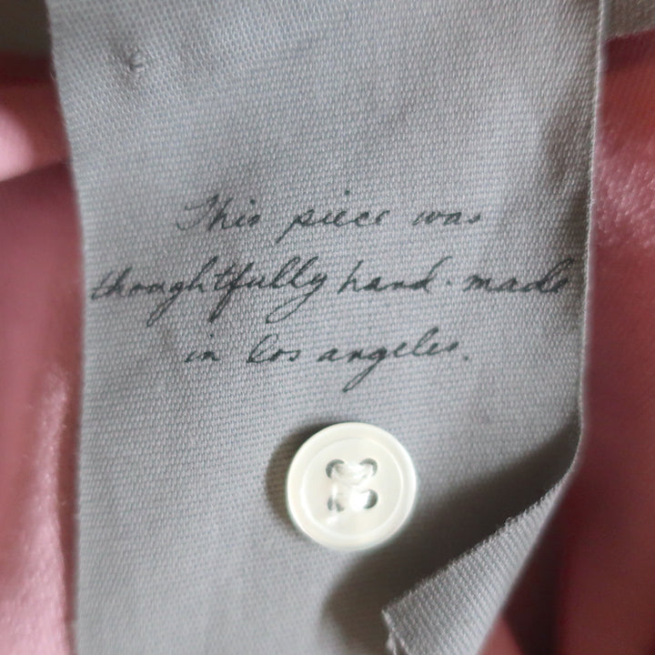 Raquel Allegra Top Jane Pink Velvet Size 0 Gathered-Sleeve Blouse NEW