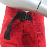 Moncler Grenoble Corduroy Ski Bib Sallopettes Red Stretch Cotton Size Large