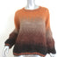 Rose Carmine Ombre Sweater Brown Mohair-Blend Size 1 Crewneck Pullover