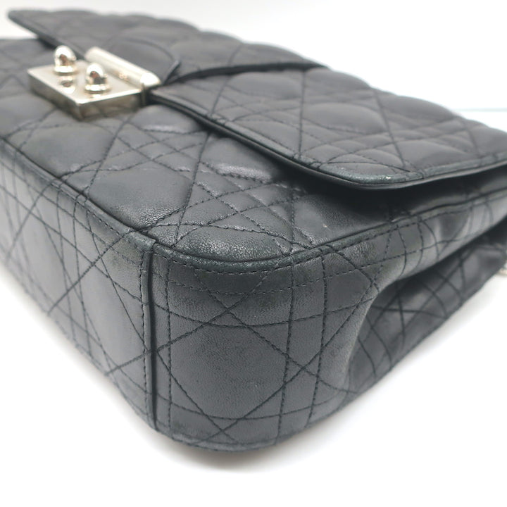 Christian Dior Miss Dior Medium Crossbody Bag Black Cannage Quilted Leather