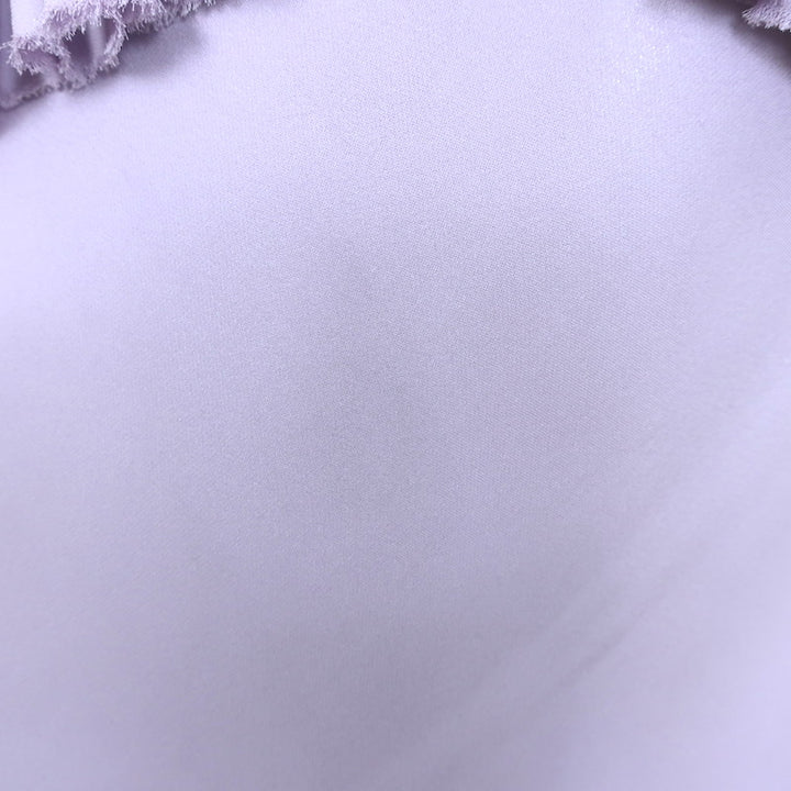 KHAITE Vita Open-Back Top Lavender Ruffled Silk Size Large