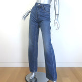 Bottega Veneta High-Rise Straight Leg Jeans Dark Blue Cotton Size 40