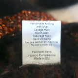 Rose Carmine Ombre Sweater Brown Mohair-Blend Size 1 Crewneck Pullover