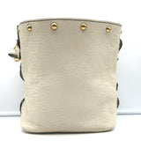Christian Dior Bucket Bag Cream Grained Leather Small Shoulder Bag