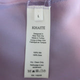 KHAITE Vita Open-Back Top Lavender Ruffled Silk Size Large