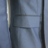 Dior Homme Double Breasted Satin-Trimmed Blazer Jacket Navy Size 44