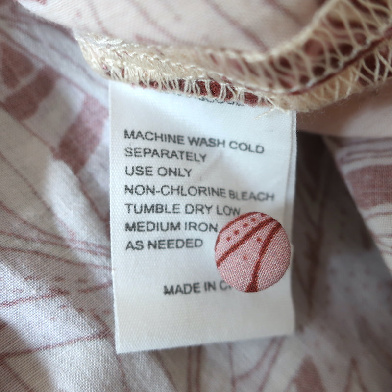 Trovata Birds of Paradis Blouse Bailey Canela Palm Print Size Extra Small NEW