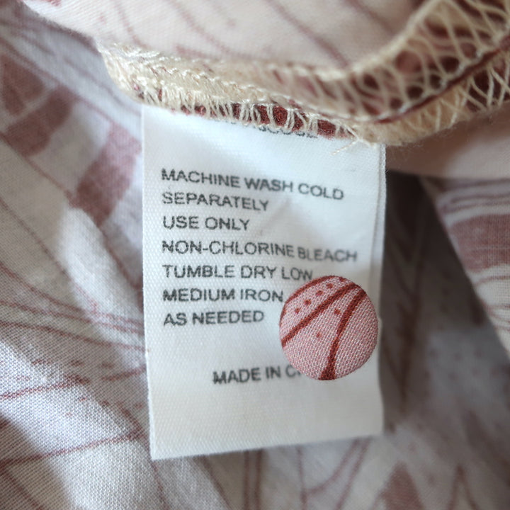 Trovata Birds of Paradis Blouse Bailey Canela Palm Print Size Extra Small NEW