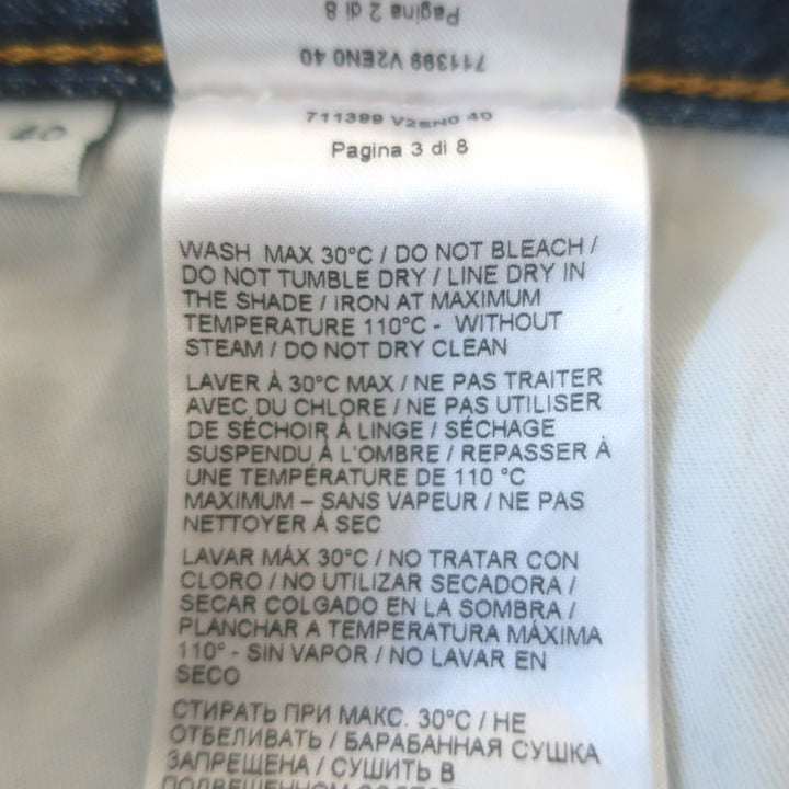 Bottega Veneta High-Rise Straight Leg Jeans Dark Blue Cotton Size 40