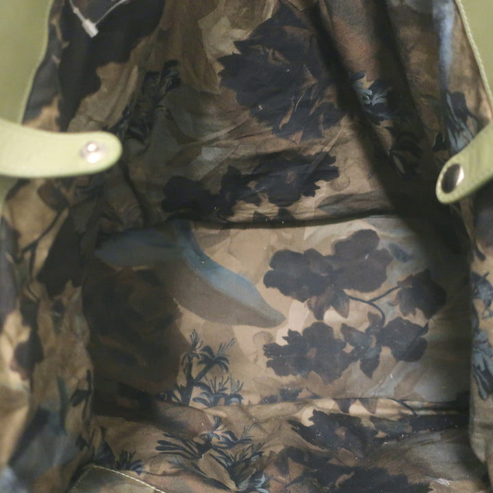 Christian Dior Cannage Quilted Canvas Tote Army Green Large Shoulder Bag