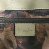 Christian Dior Cannage Quilted Canvas Tote Army Green Large Shoulder Bag