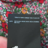 Saint Laurent Floral Print Sleeveless Button Down Top Multi Silk Chiffon Size 38