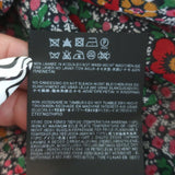 Saint Laurent Floral Print Sleeveless Button Down Top Multi Silk Chiffon Size 38