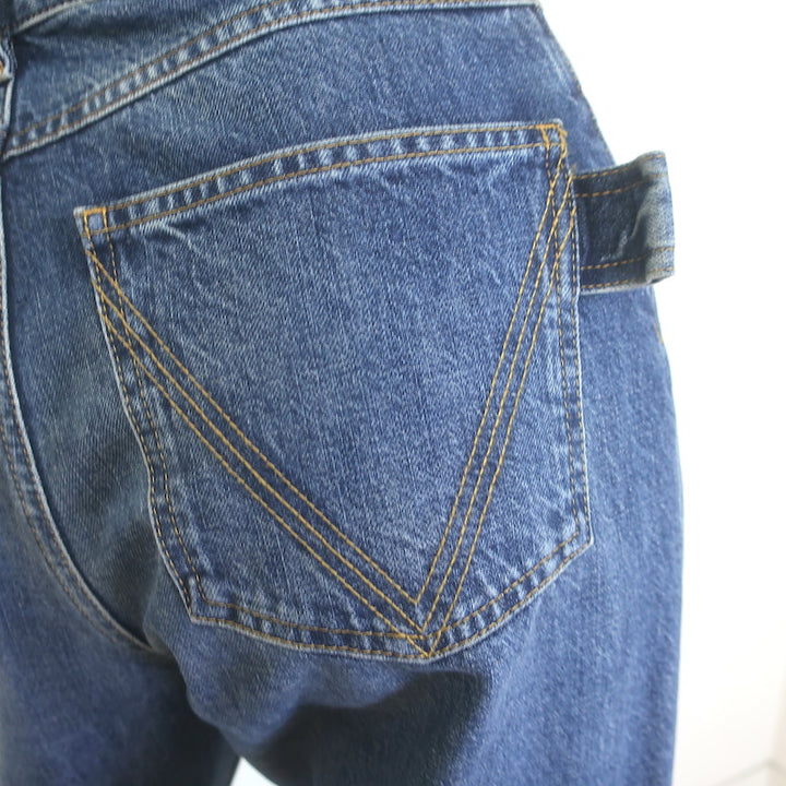 Bottega Veneta High-Rise Straight Leg Jeans Dark Blue Cotton Size 40