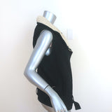 NSF Sherpa Moto Vest Black Cotton Size Petite