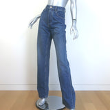 Bottega Veneta High-Rise Straight Leg Jeans Dark Blue Cotton Size 40