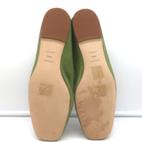 Tory Burch Charm Woven Loafers Green Leather Size 10.5 NEW