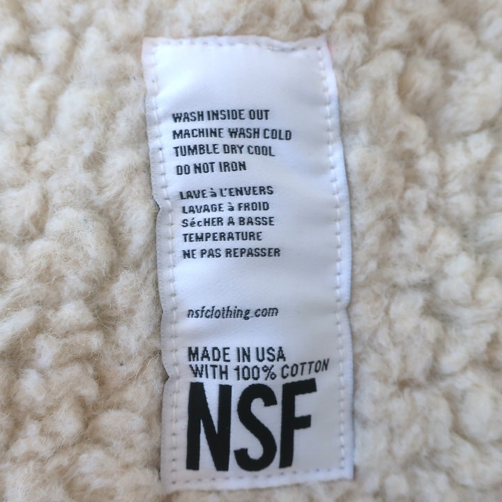 NSF Sherpa Moto Vest Black Cotton Size Petite