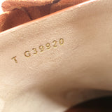 Chanel 23P Camellia Platform Clogs Brown Leather Size 38 High Heel Mules