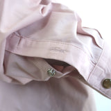 KHAITE The Bea Snap Shirt Pink Cotton Size Medium Long Sleeve Top