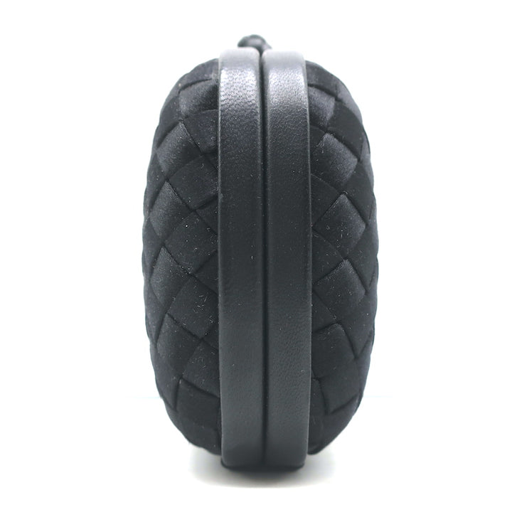 Bottega Veneta Box Knot Clutch Black Intrecciato Satin