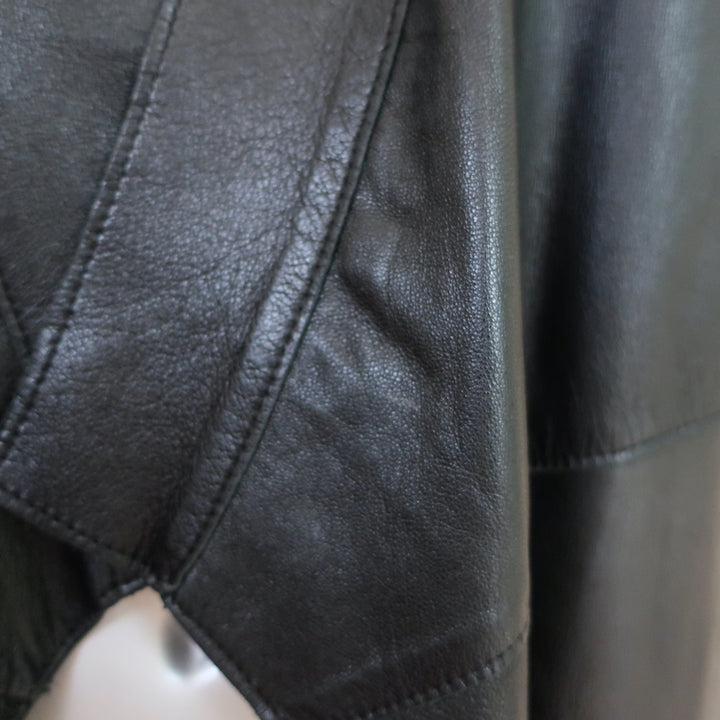 Velvet by Graham &amp; Spencer Draped Leather Jacket Black Size Medium