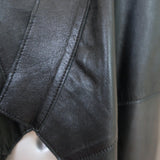 Velvet by Graham & Spencer Draped Leather Jacket Black Size Medium