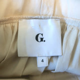 G. Label by goop Colorblock Midi Dress Beige/Yellow Stretch Cotton Size 4