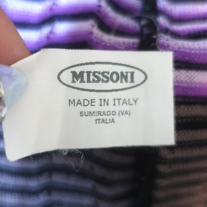 Missoni Colorblock Striped Knit Long Sleeve Dress Multicolor Size 44
