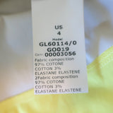 G. Label by goop Colorblock Midi Dress Beige/Yellow Stretch Cotton Size 4