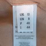 Victoria Beckham Wrap-Front Metallic Chiffon Blouse Peach Size US 8