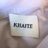KHAITE The Bea Snap Shirt Pink Cotton Size Medium Long Sleeve Top