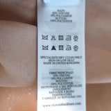 Victoria Beckham Wrap-Front Metallic Chiffon Blouse Peach Size US 8