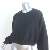 Alo Yoga Devotion Cropped Sweatshirt Black Size Large Crewneck Pullover