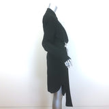 Givenchy Bicolor Tie-Front Shirt Dress Black & White Silk Size 42